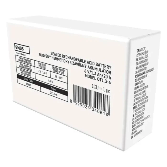 EMOS B9651 AGM 6V 1.3Ah fast 4,7mm (B9651) (UA)