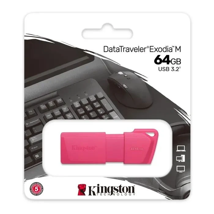 Kingston 64GB DataTraveler Exodia M Pink USB 3.2 Gen 1 (KC-U2L64-7LN) (UA)