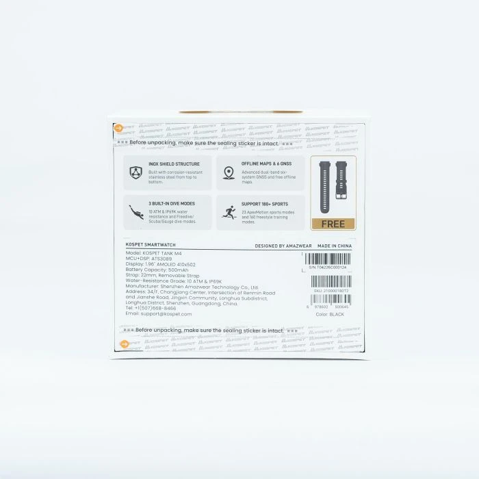 Смарт-годинники KOSPET TANK M4SE BLACK (6978602500645) (UA)