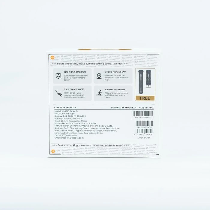 Смарт-годинники KOSPET TANK T4SE SILVER (6978602500614) (UA)