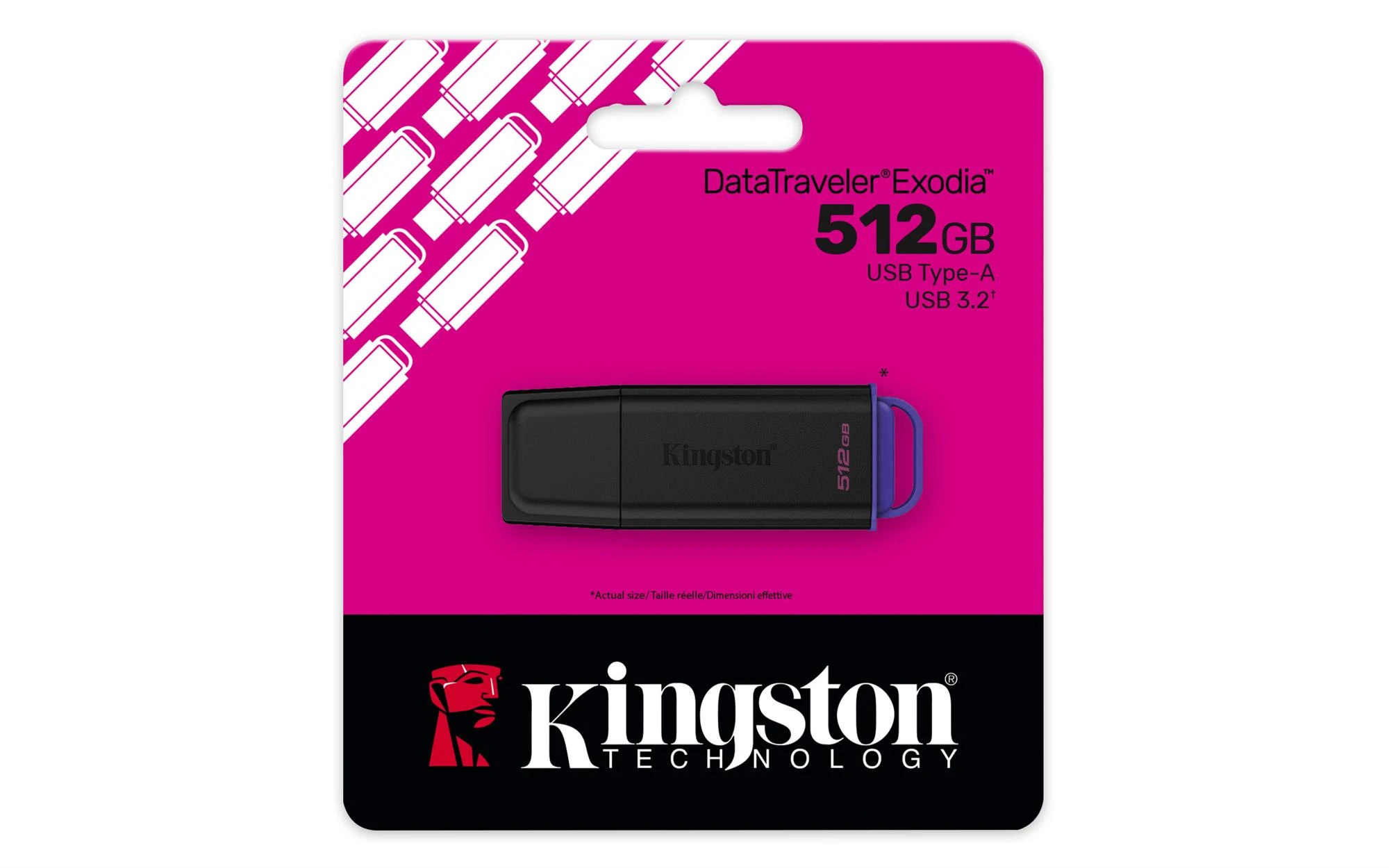 USB3.2 512GB Kingston DataTraveler Exodia Black (DTXG2/512GB) (UA)