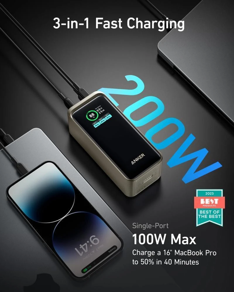 Anker 735 Prime 20000mAh 200W Black (A1336011)