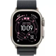 Ремешок Apple Black Alpine Loop Natural Titanium Finish Watch 44/45/46/49mm Medium (MFTF4)
