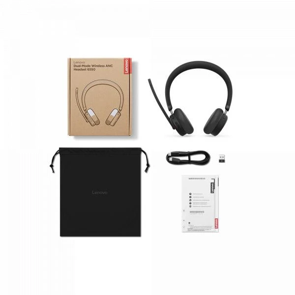 Навушники з мікрофоном Lenovo 6550 Black (4XD1S19777) (UA)