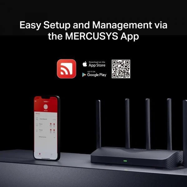 Беспроводной маршрутизатор (роутер) Mercusys BE9300 (MR47BE) (UA)
