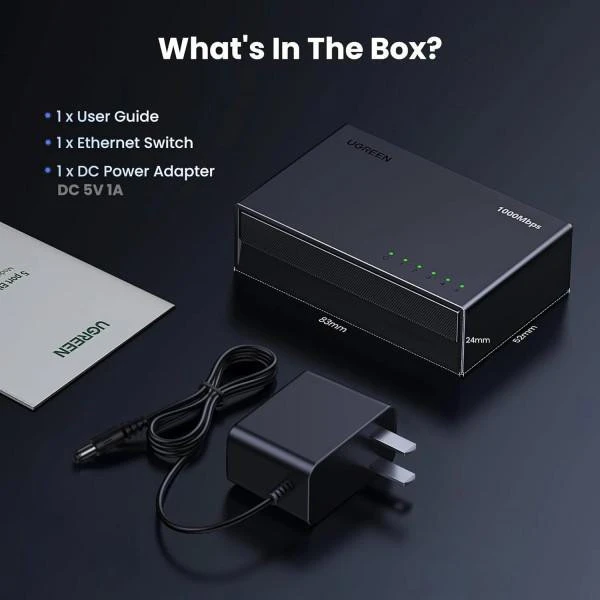 Комутатор некерований UGREEN CM833 (35492) (UA)