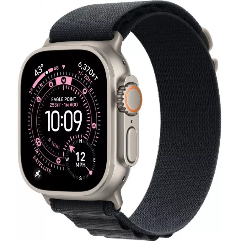 Ремінець Apple Black Alpine Loop Natural Titanium Finish Watch 44/45/46/49mm Medium (MFTF4) Бренд: Apple; Призначення: розумні