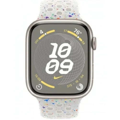 Apple Watch Series 9 GPS 45mm Starlight Alu. Case w. Pure Pl. Nike S. Band - M/L (MR9P3+MUV13) Бренд: Apple; Линейка: Watch Series 9; iOS: