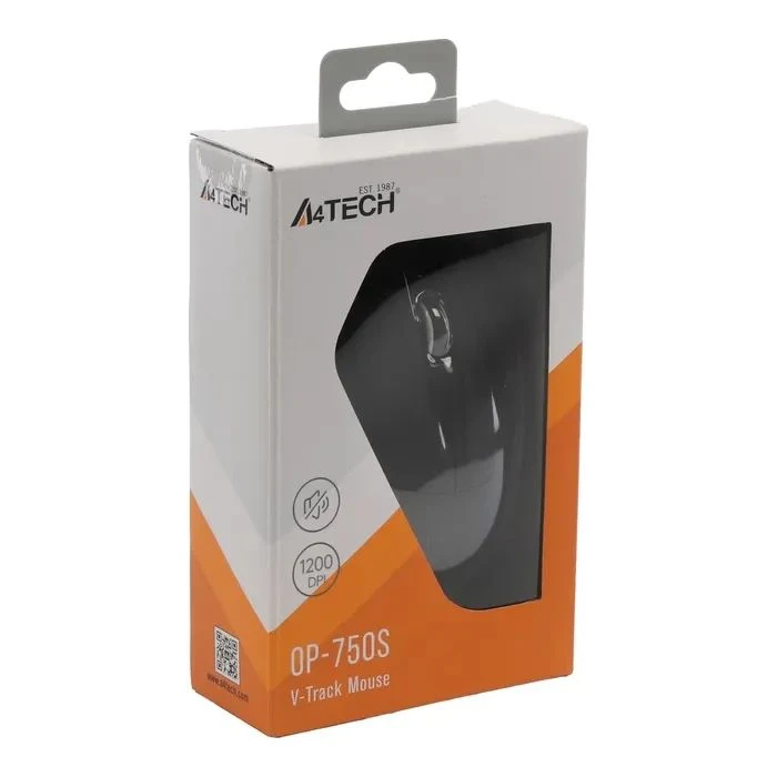 A4Tech OP-750S USB Black (4711421003728) (UA) Тип: Бесшумные,Классические;