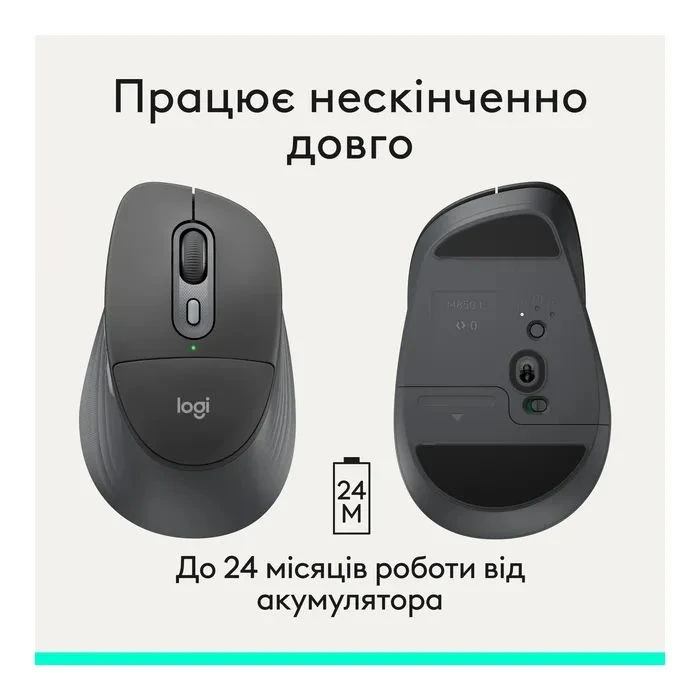 Logitech Signature Comfort Plus M850L Wireless/USB-C Graphite (910-007715) (UA)