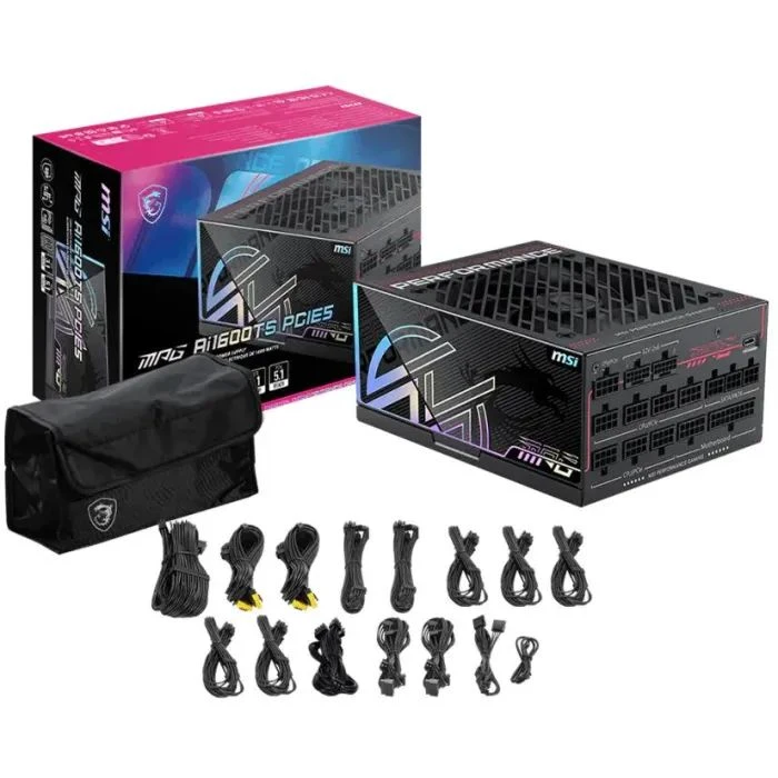 MSI MPG AI1600TS PCIE5 1600W (306-7ZPUA11-CE0) (UA) Потужність: 1600 Вт; Сертифікація