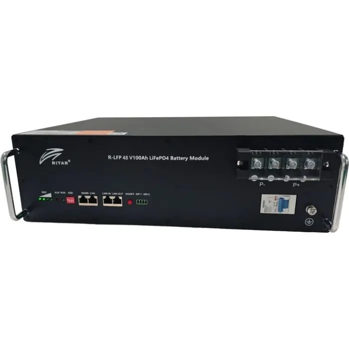 Батарея LiFePo4 Ritar 48V 100Ah (R-LFP48V100Ah) (UA) Напруга: 48 В; Ємність: 100 Аг;