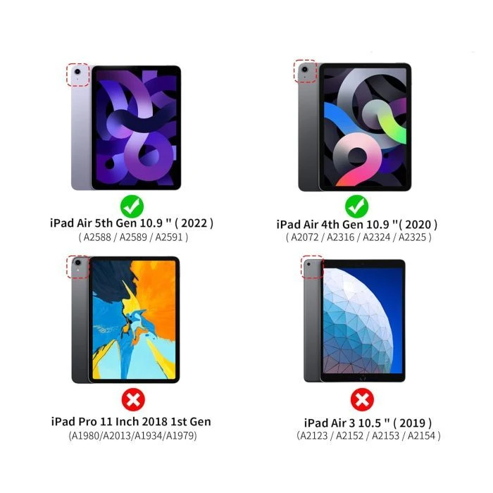 Чохол для планшета BeCover Soft Edge Apple iPad Air (4/5) 2020/2022 10.9 Light Blue (711123) (UA) Тип: обкладинка; Сумісність з