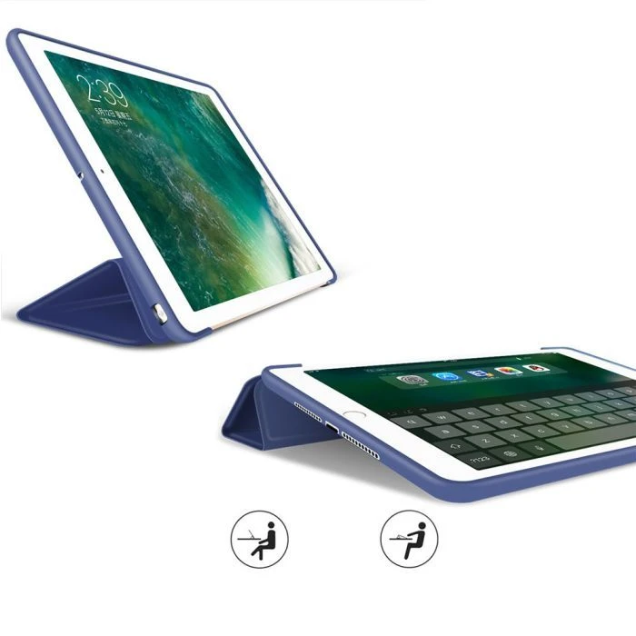Чохол для планшета BeCover Tri Fold Soft TPU Silicone Apple iPad 10.2 2019/2020/2021 Deep Blue (706882) (UA)