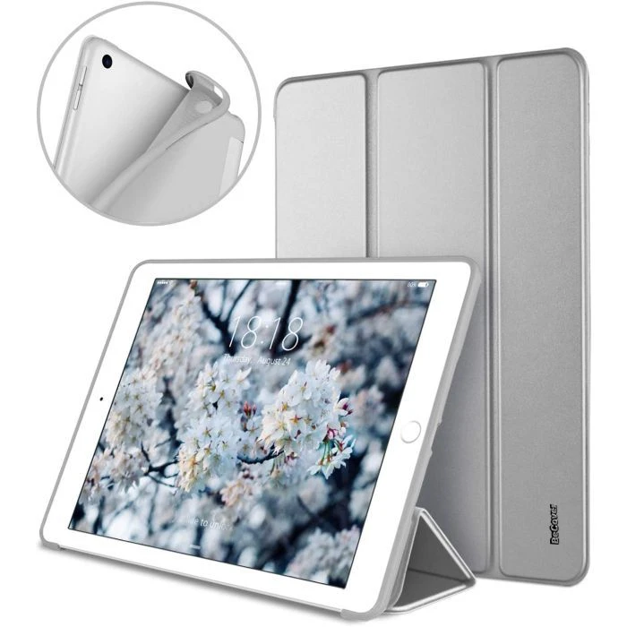 Чохол для планшета BeCover Tri Fold Soft TPU Silicone Apple iPad 9.7 2017/2018 A1822/A1823/A1893/A1954 Сірий (706879) (UA)