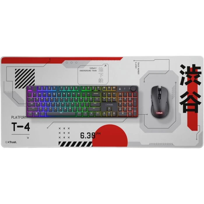 Килимок для миші Trust GXT 759 XXL White/Red (25717) (UA)