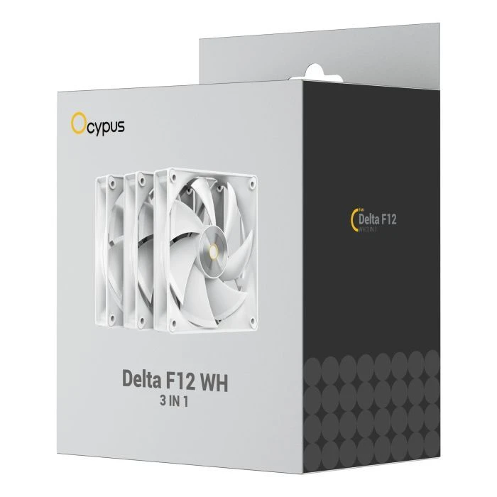 Кулер для корпуса OCYPUS DELTA F12 3 IN 1 б (DELTA-F12-WH3NM00X-GL) (UA)