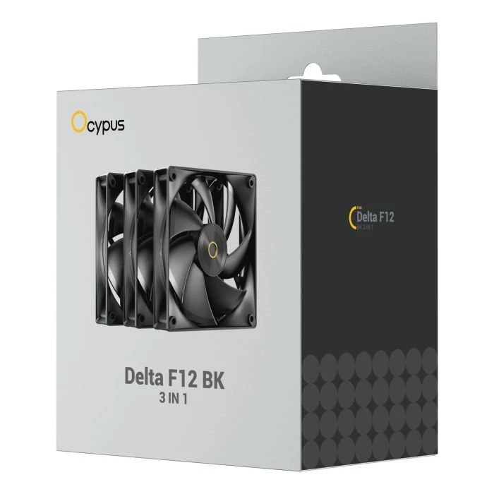 Кулер для корпуса OCYPUS DELTA F12 3 IN 1 ч (DELTA-F12-BK3NM00X-GL) (UA)
