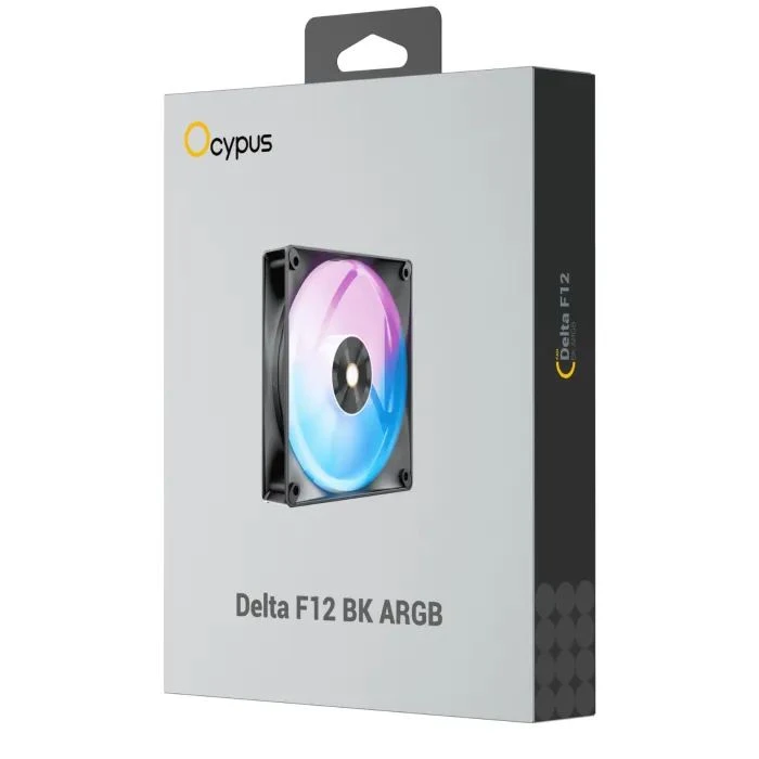 Кулер для корпуса OCYPUS DELTA F12 ARGB чорний (DELTA-F12-BK1AM00X-GL) (UA)