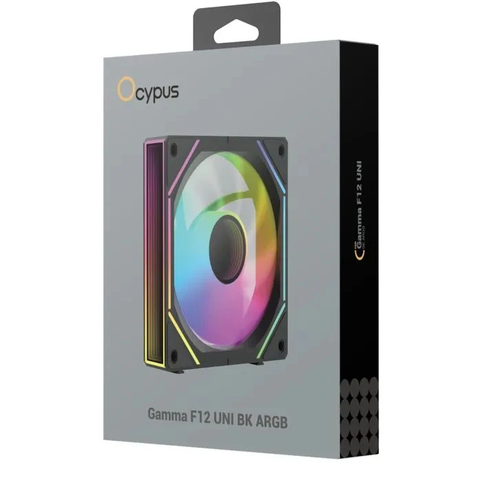 Кулер для корпуса OCYPUS GAMMA F12 UNI ARGB чорний (GAMMA-F12-BK1AM01U-GL) (UA)