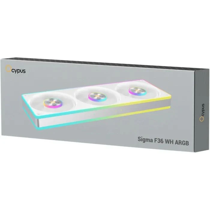 Кулер для корпуса OCYPUS SIGMA F36 ARGB білий (SIGMA-F36-WH3AM00X-GL) (UA)