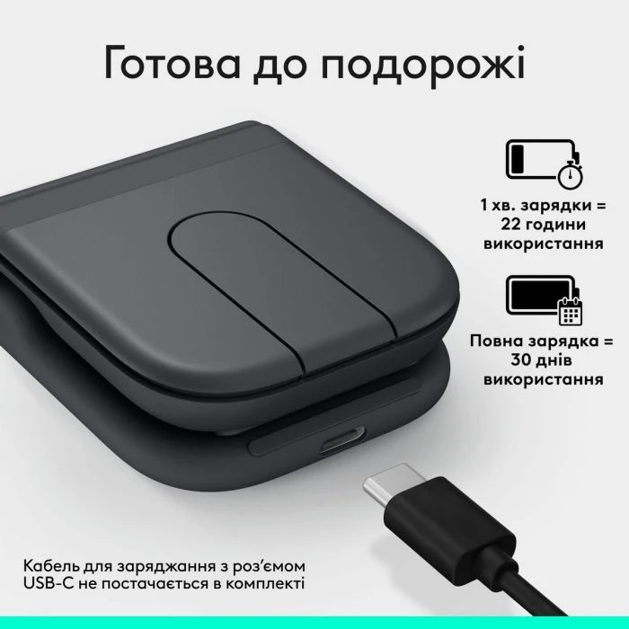 Logitech Mobi Fold Bluetooth Graphite (910-007604) (UA)