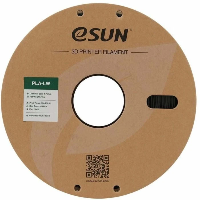Пластик для 3D-принтера eSUN PLA LW 1,75mm 1kg ЧОРНИЙ (PLA-LW175B1P1) (UA)
