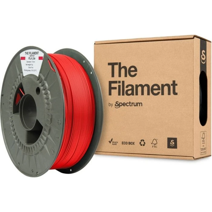 Пластик для 3D-принтера The Filament PLA Lite 1.75mm ЧЕРВОНИЙ 1kg (TF-24219) (UA)