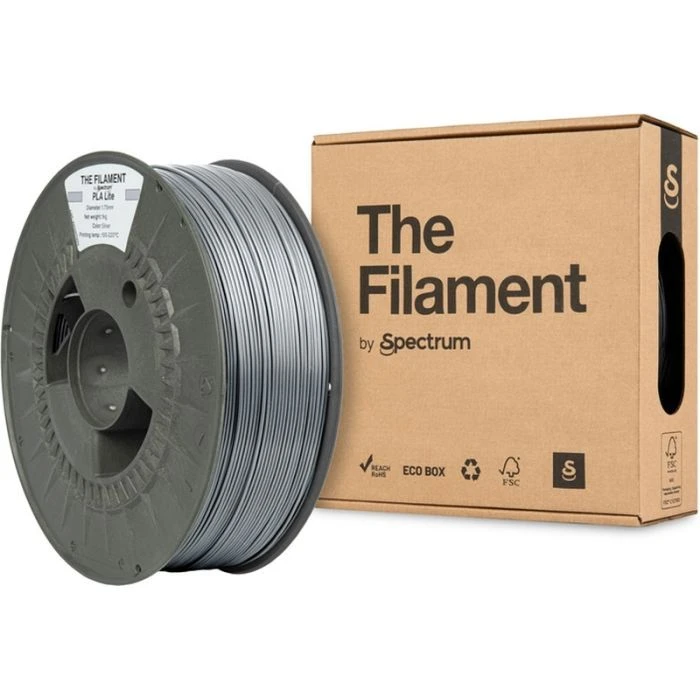 Пластик для 3D-принтера The Filament PLA Lite 1.75mm SILVER 1kg (TF-24234) (UA)