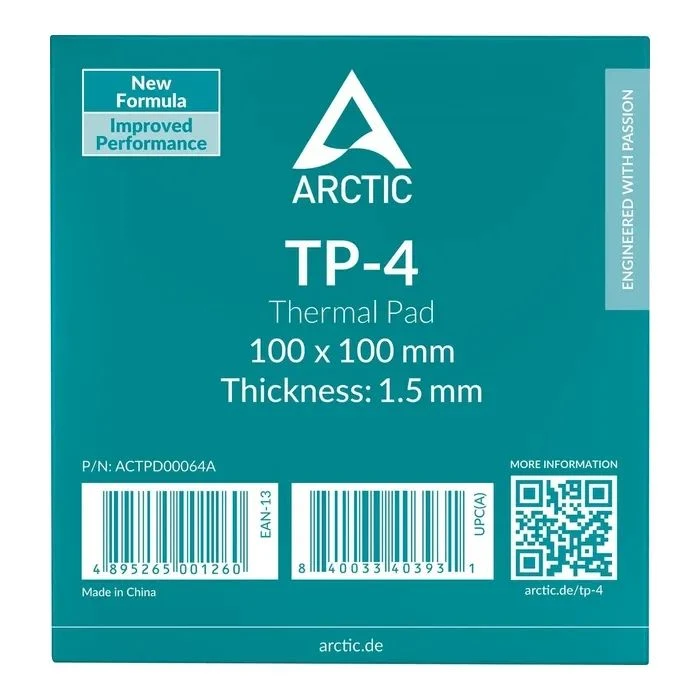 Термопрокладка Arctic 100X100X1.5 (ACTPD00064A) (UA) Кількість: 1 шт; Країна