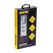 Maxxter 4хUSB3.0, RJ-45 Grey (NECH-3P-02) (UA)