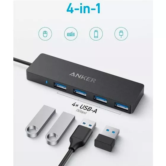 Anker PowerExpand Direct 4-in-1 USB-C PD Media Hub Black (A8309G11) (UA)
