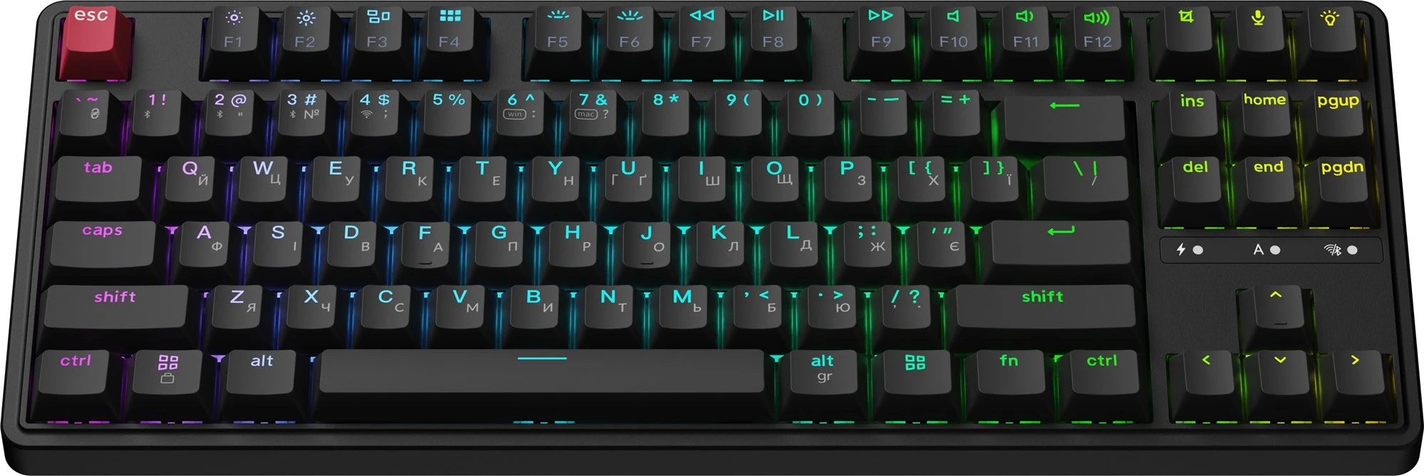 Keychron C3 Max Super Red Switch Black RGB (C3M-H1-UA) (UA)