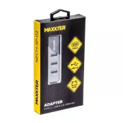Maxxter 4xUSB3.0, RJ-45 Сірий (NECH-3P-02) (UA)