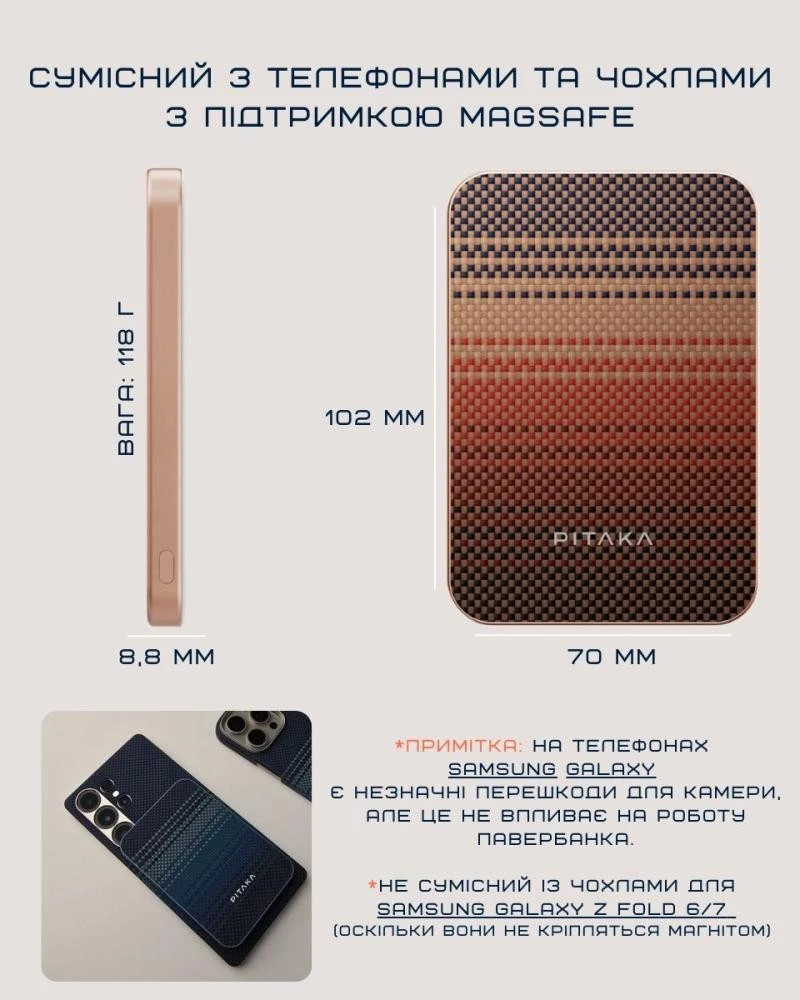 Pitaka Aramid 5000 mAh Sunset (PBQ2402)