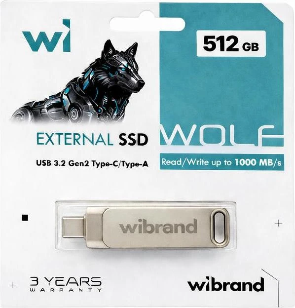 Wibrand Wolf 512 GB Silver (WIEXSSD/WO512GB) (UA)
