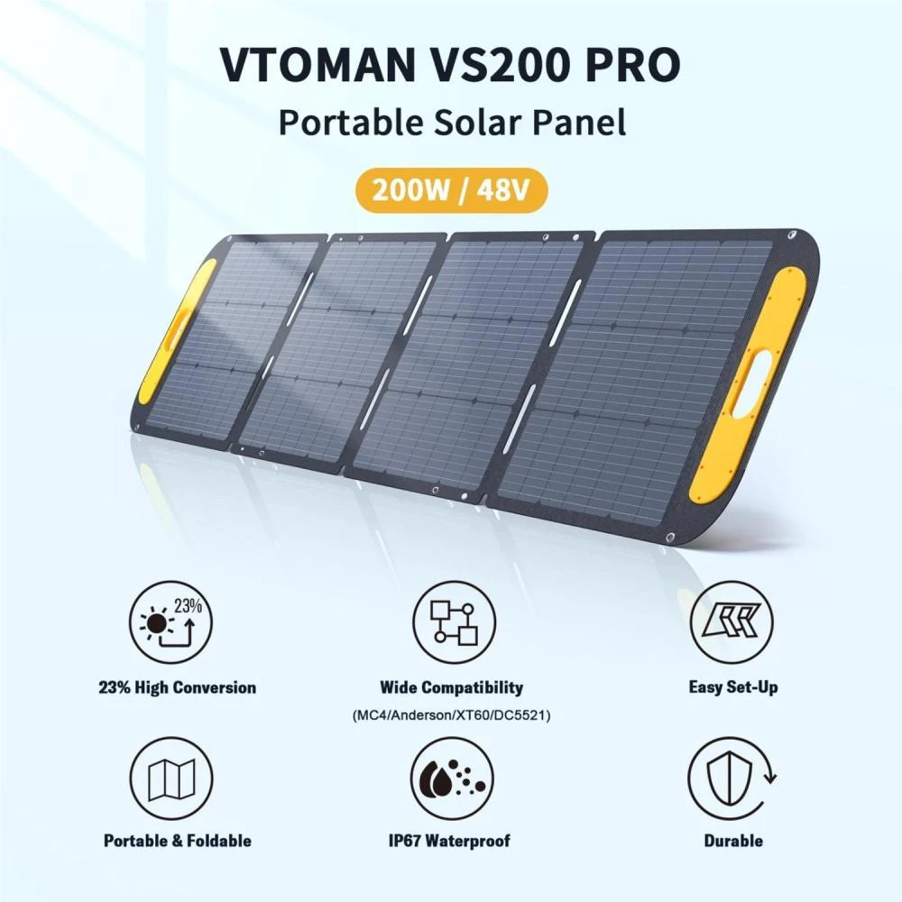 Зарядний пристрій на сонячній батареї Vtoman VS200 Pro (UA) Бренд: Vtoman; Максимальна