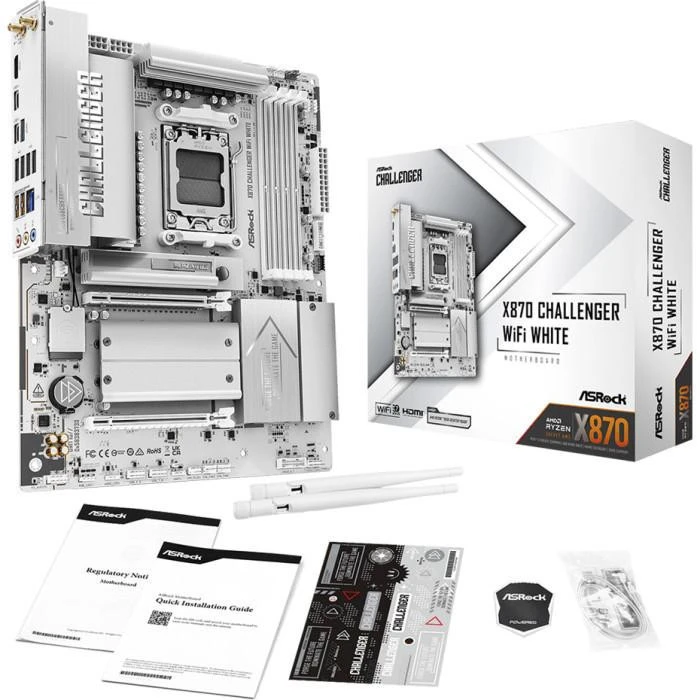 ASRock X870 Challenger WiFi White (UA) Бренд: ASRock; Тип роз'єму CPU: Socket AM5;