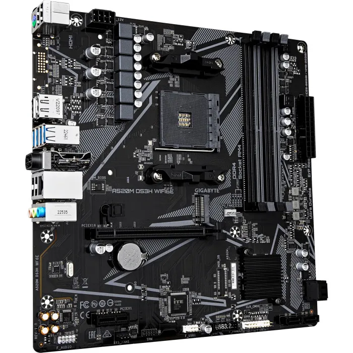 GIGABYTE A520M DS3H WIFI6E (UA) Бренд: GIGABYTE; Тип разъема CPU: Socket