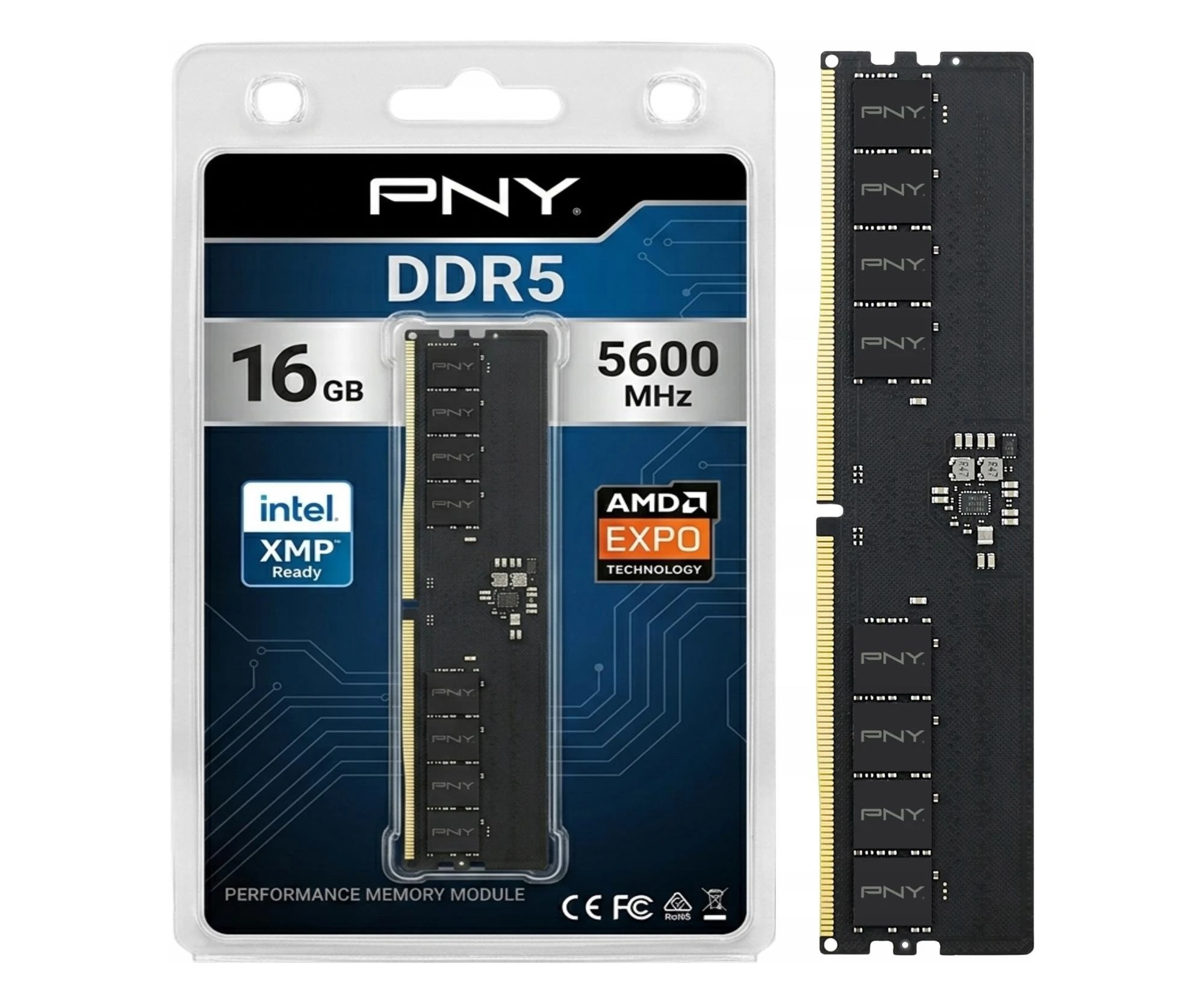 PNY 16GB (1x16GB) 5600 CL40 DIMM DDR5 (MD16GSD55600-SB) EU