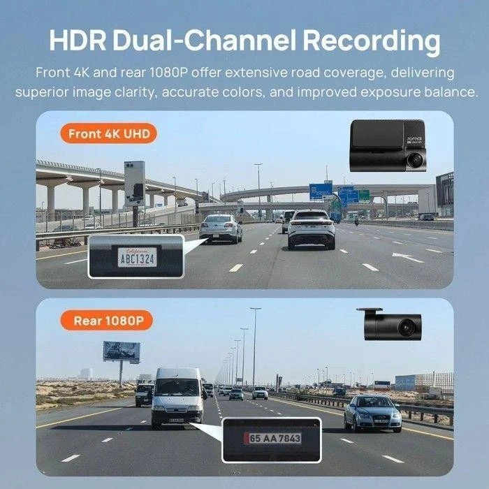 Автомобильный видеорегистратор 70mai Dash Cam 4K A810S-2 Set
