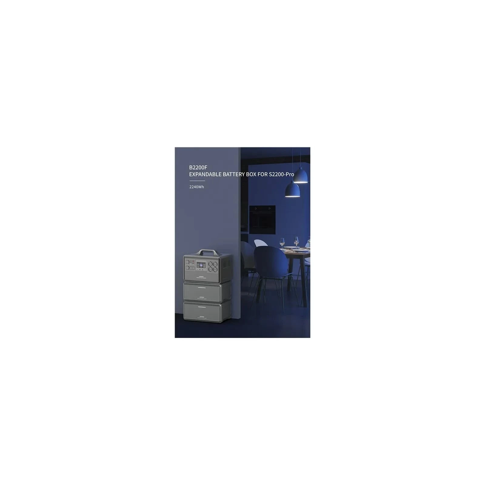 Додаткова батарея для зарядної станції Marstek B2200F 2400W 2240Wh (B2200F) (UA) Тип акумуляторів: LiFePo4; Період