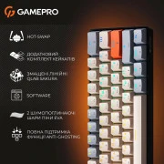 GamePro MK130 V2 Infinity QLAB Sakura Linear RGB USB UA Black (MK130-V2-B-QS) (UA)