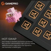 GamePro MK130 V2 Infinity QLAB Sakura Linear RGB USB UA Black (MK130-V2-B-QS) (UA)