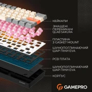 GamePro MK130 V2 Infinity QLAB Sakura Linear RGB USB UA Black (MK130-V2-B-QS) (UA)