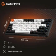 GamePro MK160 V2 Warden QLAB Sakura Linear RGB USB UA Black (MK160-V2-B-QS) (UA)