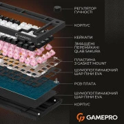 GamePro MK160 V2 Warden QLAB Sakura Linear RGB USB UA Black (MK160-V2-B-QS) (UA)