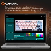 GamePro MK160 V2 Warden QLAB Sakura Linear RGB USB UA White (MK160-V2-BL-QS) (UA)