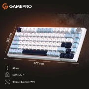 GamePro MK160 V2 Warden QLAB Sakura Linear RGB USB UA White (MK160-V2-BL-QS) (UA)