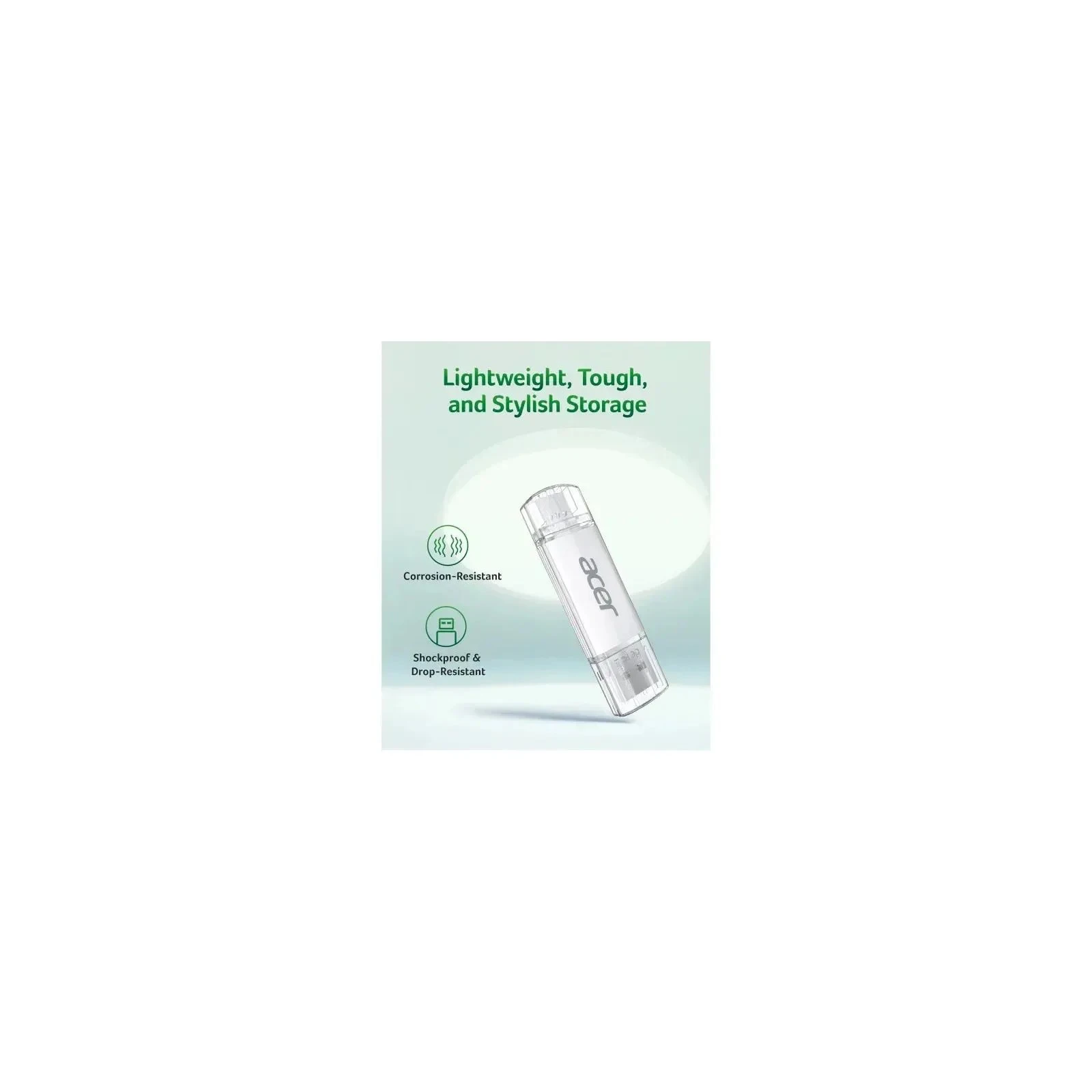 Acer 64GB UT300 USB-A/Type-C 3.2 Silver (BL.9BWWA.589) (UA)